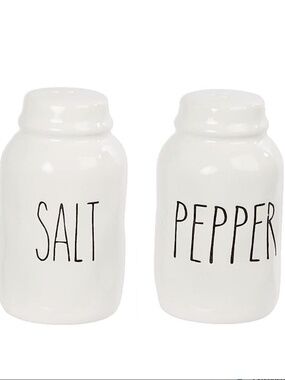 White Salt & Pepper Shakers Set